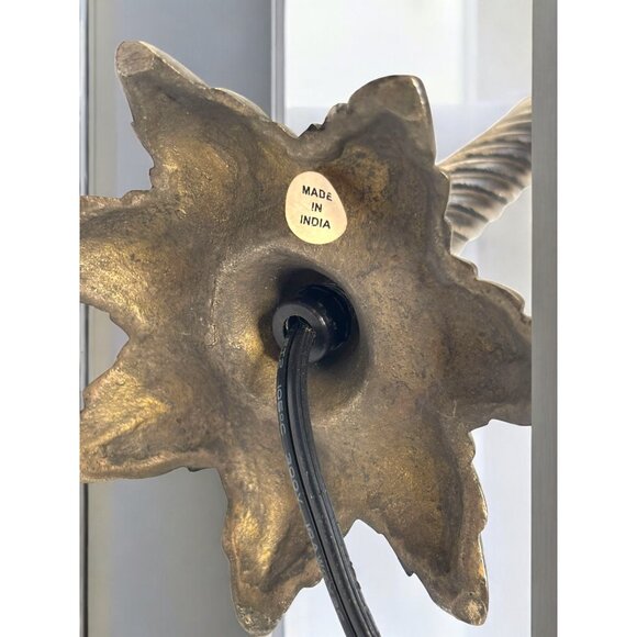 Hollywood Regency Silver Metal Candle Stick Lamp 16" - Picture 8 of 9